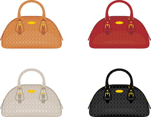 Designer female bags. vector