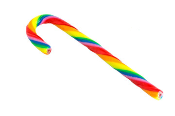 Rainbow lollipop.