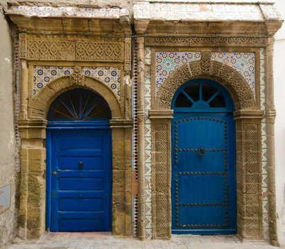 Moroccan doors in Essaouira