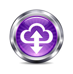 Upload download cloud connection Internet button Icon