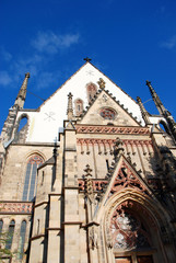Fototapeta na wymiar St Thomas Kościół w Lipsku - strona zachodnia