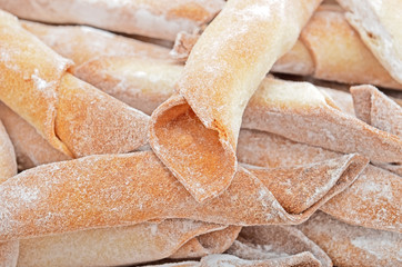 Homemade cookie roll tube with lemon jam