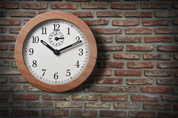 Clock on  wall.