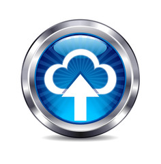 Upload cloud connection Internet button Icon