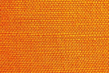 close up of orange fabric texture for background