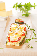 Baked zucchini.