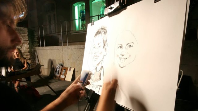 Man making a portrait