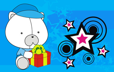 polar bear baby cartoon background