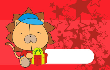 lion baby cartoon background