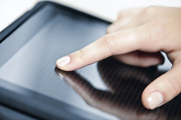 Tablet computer with hand