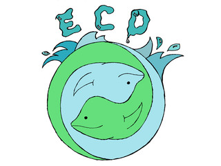 Eco logo with dolphins