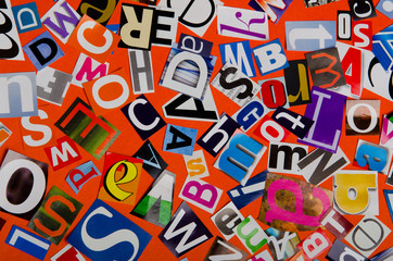 Cut letters from newspapers and magazines