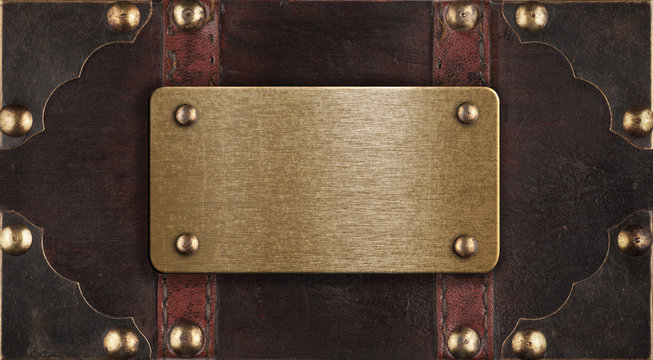 Brass Metal Plate On Chest Cover