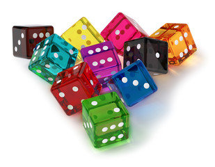 colored dices