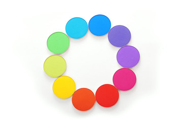 Colorful bright eye shadow