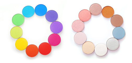 Colorful bright eye shadow