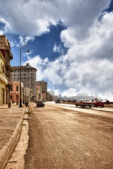Sunshine and life on the Malecon in Havana