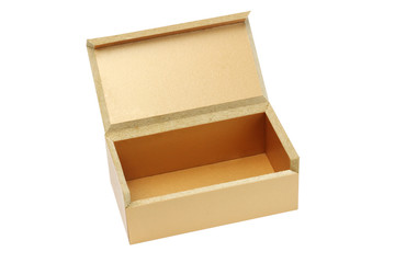 Open brown gift box