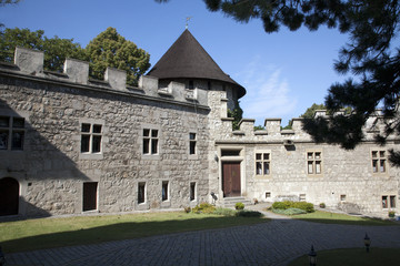 Fototapeta na wymiar yard of Smolenice castle - west Slovakia