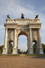 Fototapeta na wymiar Milan - Arco della Pace - Arch of peace