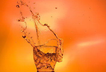 Splashing whisky