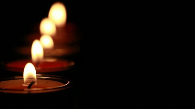Close-up of candles