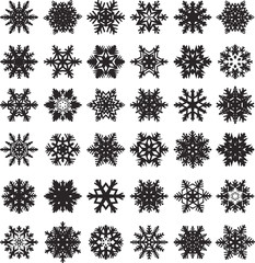 36 original snowflakes