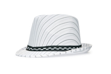 White lined hat isolated
