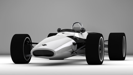 racing sports car concept in retro style
