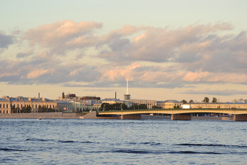 View of the Neva river and Liteyny Bridge