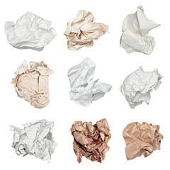 Naklejka premium paper ball crumpled garbage frustration