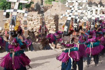Kanaga mask and the Dogon dance, Mali.