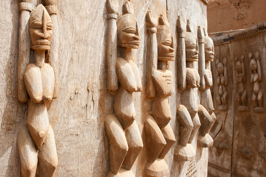 Wood sculptures, Mali.