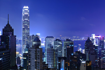 Fototapeta na wymiar Hong kong at night