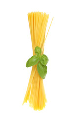 Spaghetti and basil
