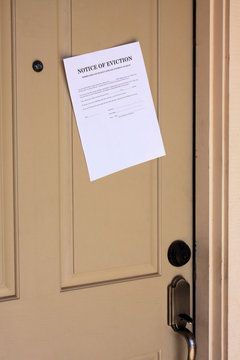 Eviction Notice on House Door