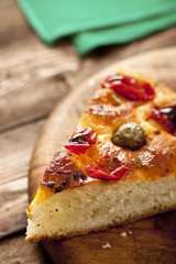 Focaccia with Tomato and Olives