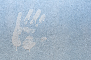 Hand Print on Wall