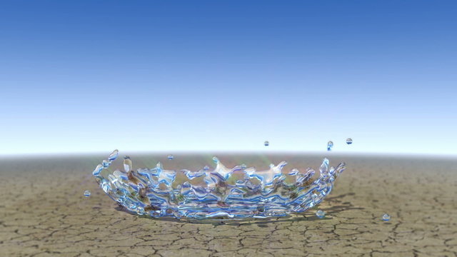 Slow motion Water drop with alfa channel