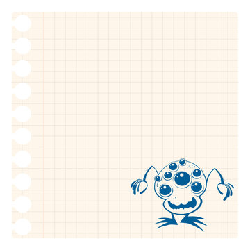 alien skizze monster cartoon