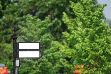 blank directional  arrow sign