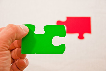 Puzzel rot grün