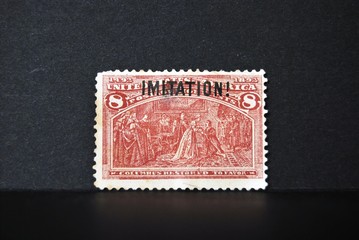 Imitation! - Alte amerikanische Columbus-Briefmarke