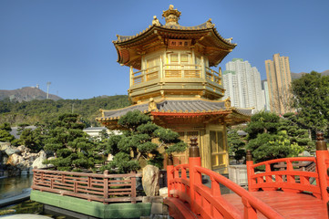 Fototapeta premium Nan Lian Garden Pavillion of Perfection, Hong Kong.