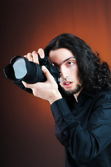 Photographer with the digital camera