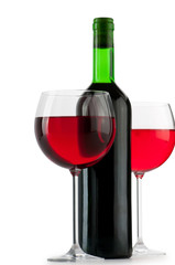 Wine concept with gradient background