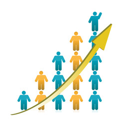 people Graph Showing Growth illustration