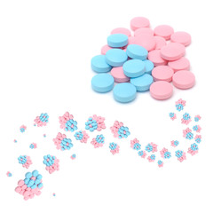 Creative Blue and Pink Pills