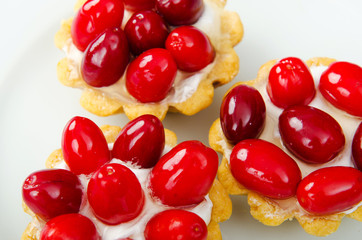 Fruit cakes with cornel berries