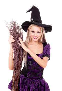 witch with a broom